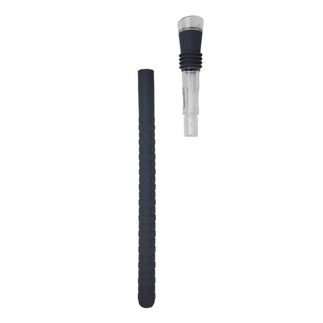 Black and Clear Silicone Wine Chill Stick and Pourer