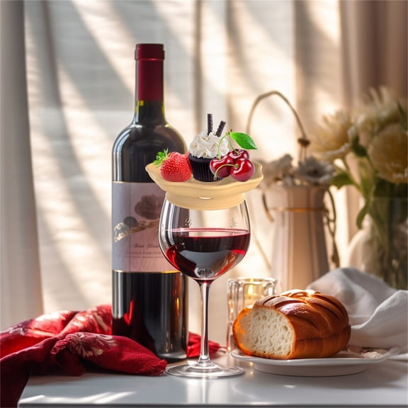 Silicone Wine Glass Charcuterie Board Wine Glass Appetizer Plates Snack Tray Yellow YIWEI