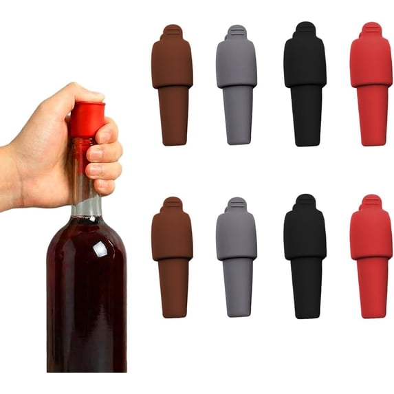 Silicone Wine Stopper, 2026 New Soft Airtight Sealer for Glass Bottle ...