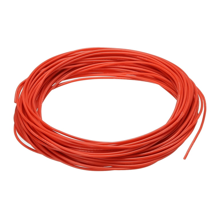 Silicone Wire 26AWG 26 Gauge Flexible Tinned Copper Standard  High-Temperature Hookup Wire Red 15m/49.2ft