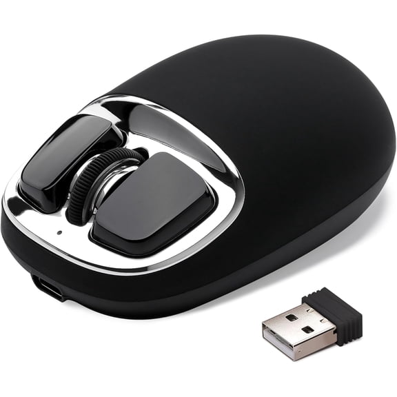 Silicone Wireless Mouse, Tri-Mode 2.4G/USB-C/Bluetooth Mouse, 4800 DPl Optical Tracking, 6 Adjustment Levels,Customize Mice for Laptop, Computer, iPad, MacBook (Pink)