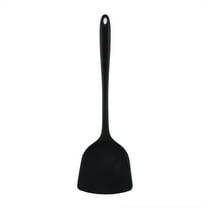 Silicone Wok Spatula, Non-Stick Heat Resistant Flexible Rubber Baking Spatula, Cooking Utensil for Stir-Fry Easy To Clean(Black)