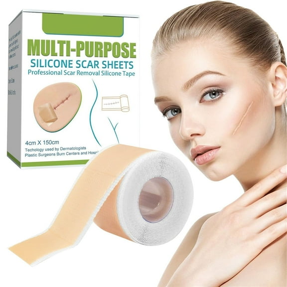 Silicone Wrinkle Sheets for Wrinkles, Collagen Wrinkle Tape Strips for Keloid & Burn Wrinkles, Reusable Silicone Wrinkle Sheets for Surgical Wrinkles, 1.6 x 60 - Medical Grade