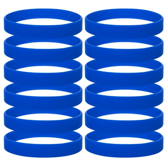 Silicone Wristbands, 120 PCS Rubber Bracelets For Kids, Party Suppliers-Royalblue