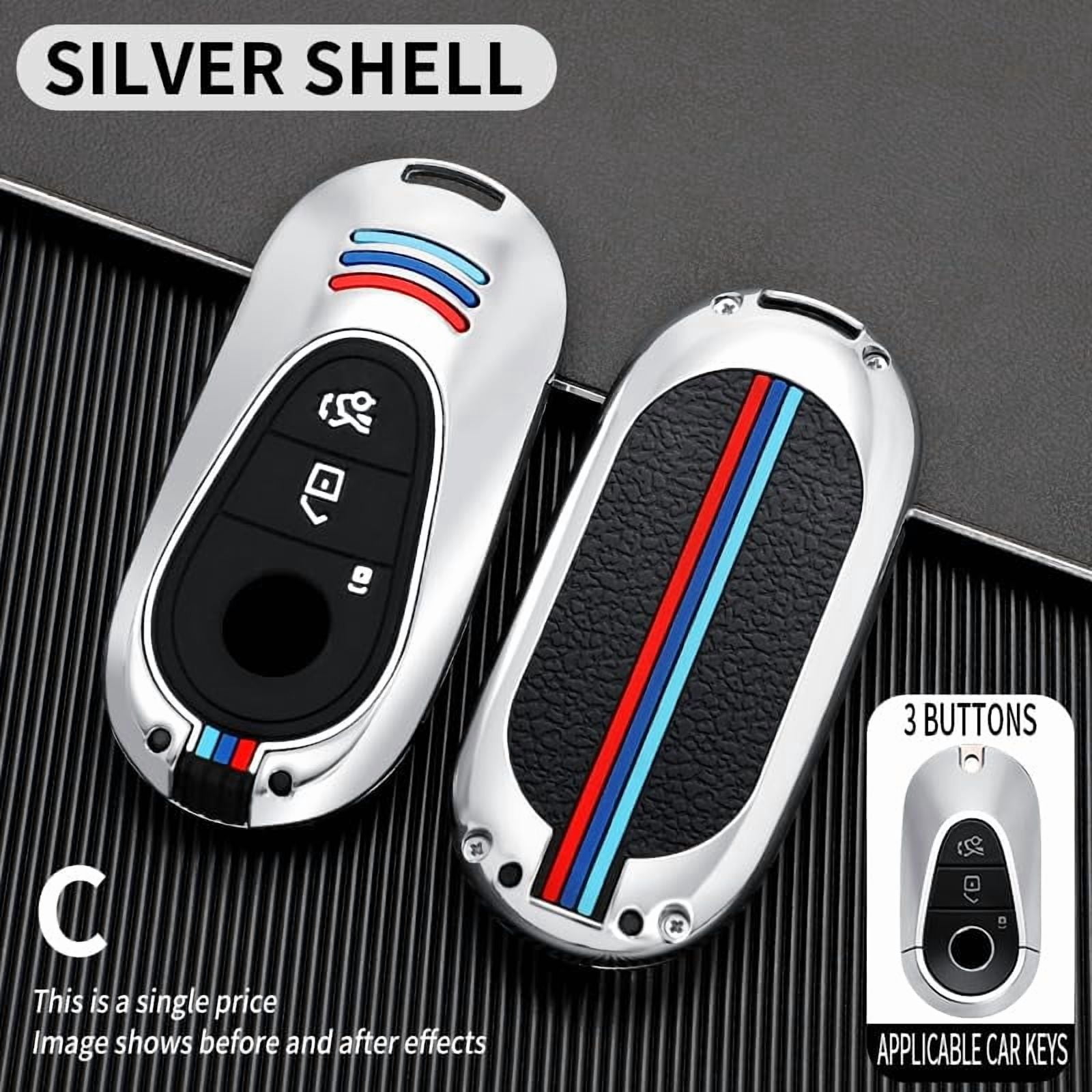 3 Button Remote Fob Bag Holder Leather Car Key