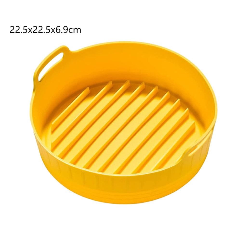 Silicone air fryer pan lined with high temperature resistant silicone