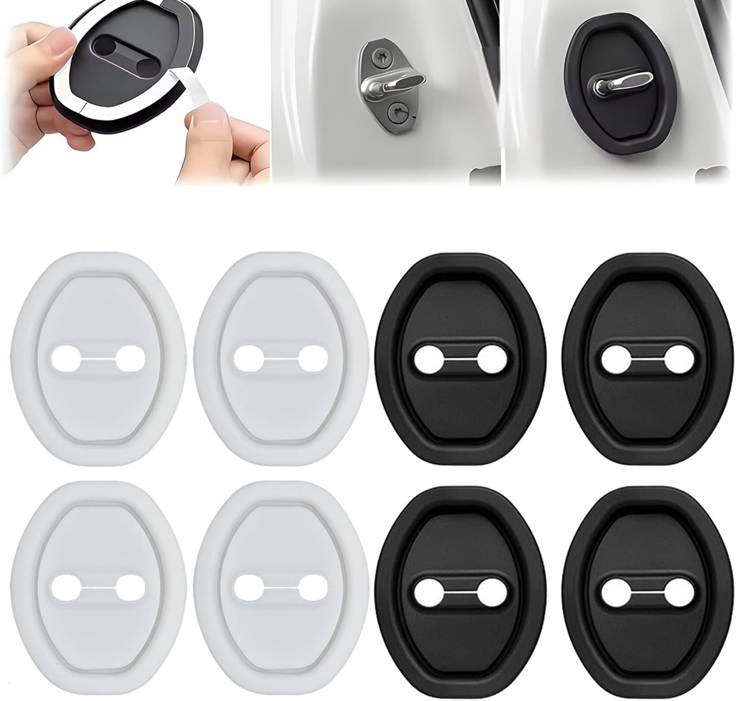 Silicone car door lock protectors, universal silicone door lock covers ...