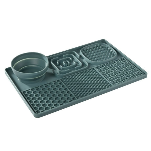 Silicone dog licking pad, slow feeder with suction cup for food and water without BPA