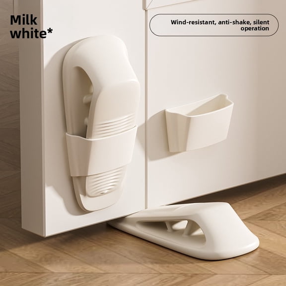 Silicone door stopper, door stop, anti-collision and silent, can be stored without punching.