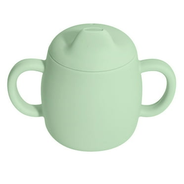 Silicone duckbill cup and training cup, soft mouth and easy grip handle, suitable for infants over 6 months old