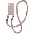 thumbnail image 1 of Silicone iPhone Case with Phone Lanyard, Long Crossbody Strap, Universal Lanyard Neck Strap Protective Case Cover (Beige, iPhone 12 Pro Max), 1 of 12