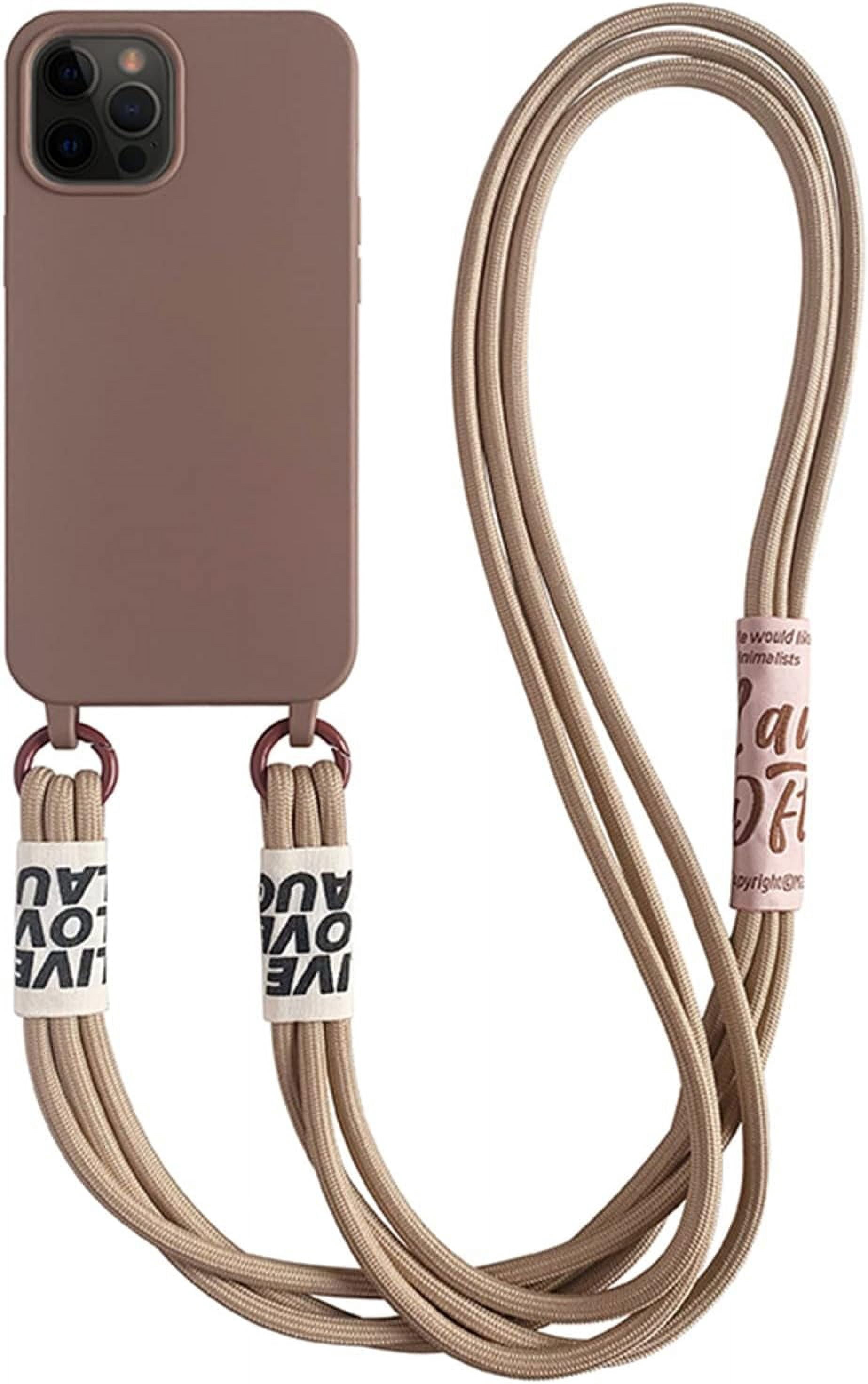 Silicone iPhone Case with Phone Lanyard, Long Crossbody Strap ...