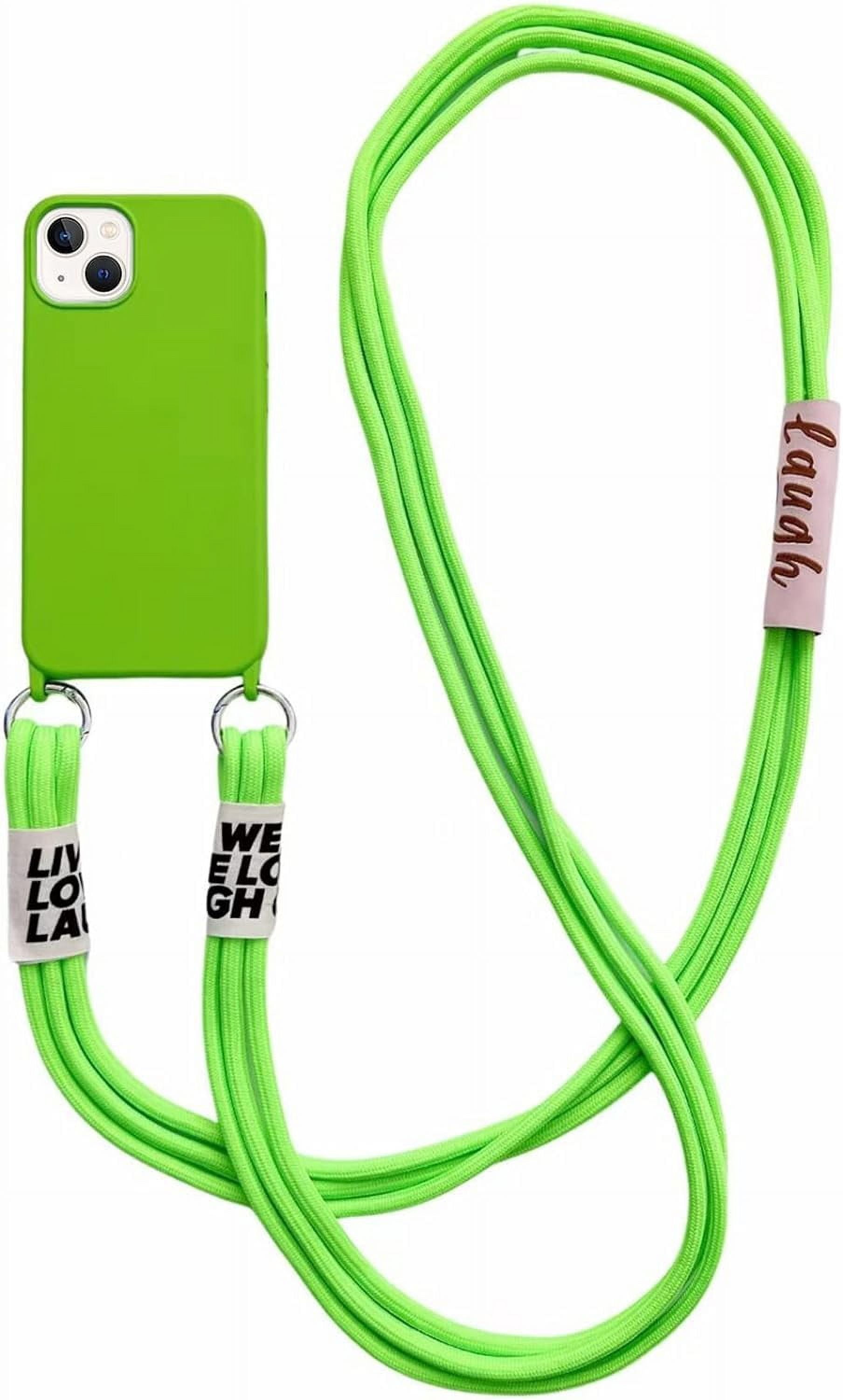 Silicone iPhone Case with Phone Lanyard, Long Crossbody Strap