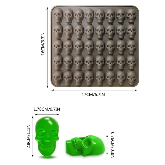 Silicone molding mold Craft Mold Resin Mold For Resin Crafting Ps Color of No.18 1PC 3D skeleton sugar mold (blue)