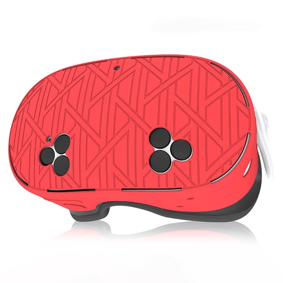 Silicone Protective Cover for Meta Quest 3S, Anti-Drop, Anti-Scratch, Dust-Proof VR Host Shell, VR Headset Accessories-B-Red