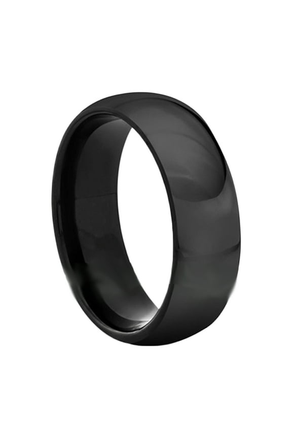 Silicone ring for men, stepped edge rubber wedding ring