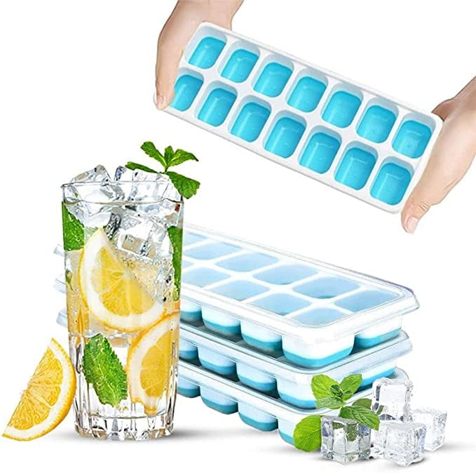 Silicone stackable Ice Cube Trays, Reusable Flexible Silicone Ice