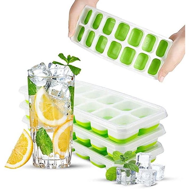 Silicone stackable Ice Cube Trays, Reusable Flexible Silicone Ice Cube