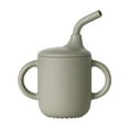 thumbnail image 1 of Silicone toddler sippy cup with straw and handles—no-spill training cup with removable components, 1 of 5