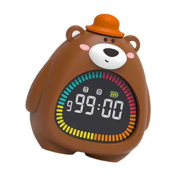 AOOOWER Multifunctional Bear Shape LED Alarm Clock Nightlight Timer For Bedroom Decors
