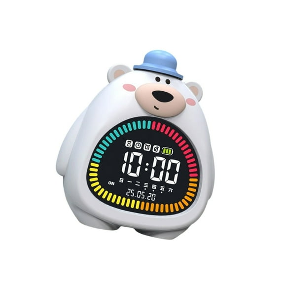AOOOWER Multifunctional Bear Shape LED Alarm Clock Nightlight Timer For Bedroom Decors