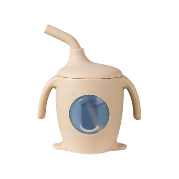 Silicones Drinking Training Cup Leak-Proof Baby Straw Cup for 6-12 Months, Infant Learning Drink Cup With Handle Food Grade Infant Water Cup Clearance