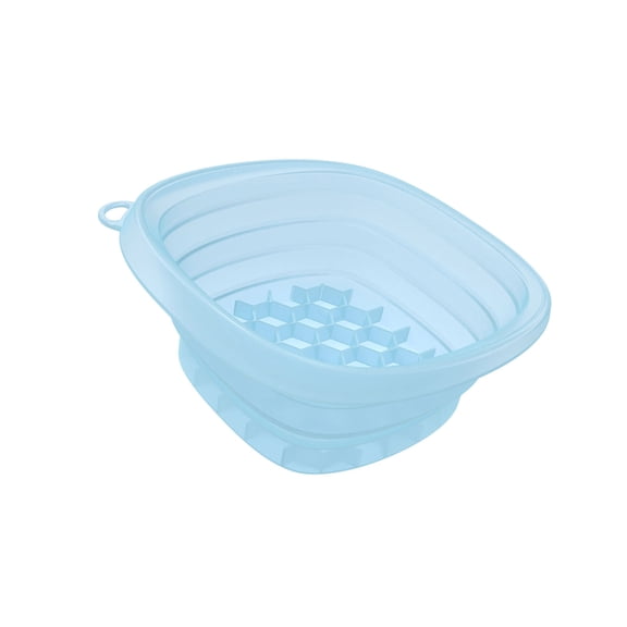 Portable Foldable Silicones Face Basin with Builts-In Ice Tray Wash Bowl For Ice Bath And Skincare Travel Essential