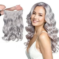 Silike 16" Fish Line Clip In Curly Hair Extensions 3 Piece Set (1 Large 2 Small Wefts) for Flexible Styling Multi-Color Synthetic Fiber Hairpieces