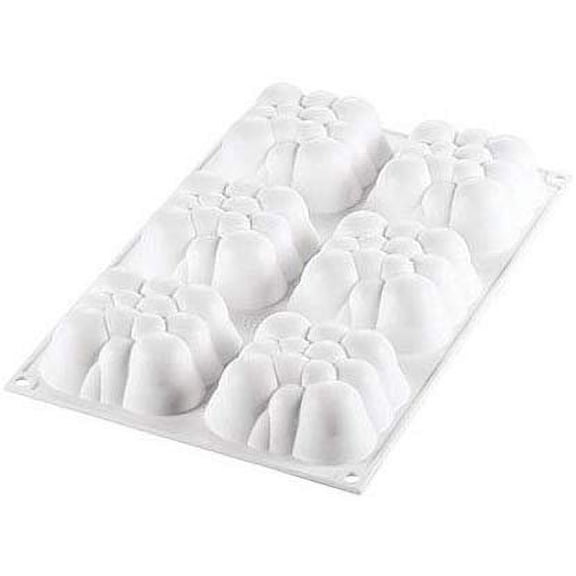 Silikomart Cloud120 Silicone Baking Mold Freezing Mould with 6 Cavities, each 2.79 Inch x 2.79 Inch x 1.33 Inch High