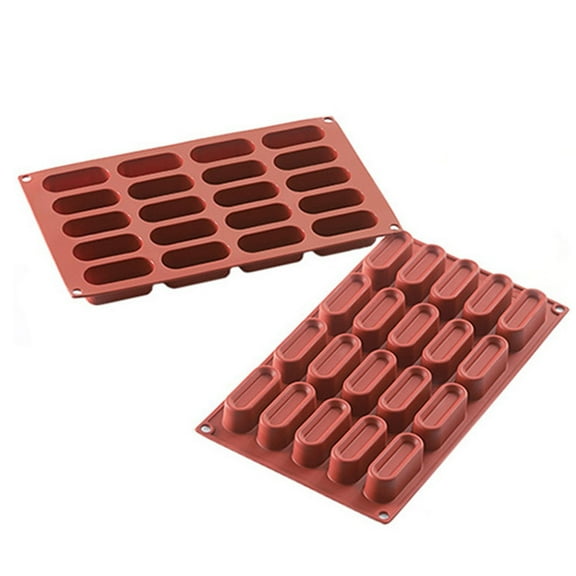 Silikomart Flexible Silicone Bakeware, Inset Oval 0.9 Oz (26ml)