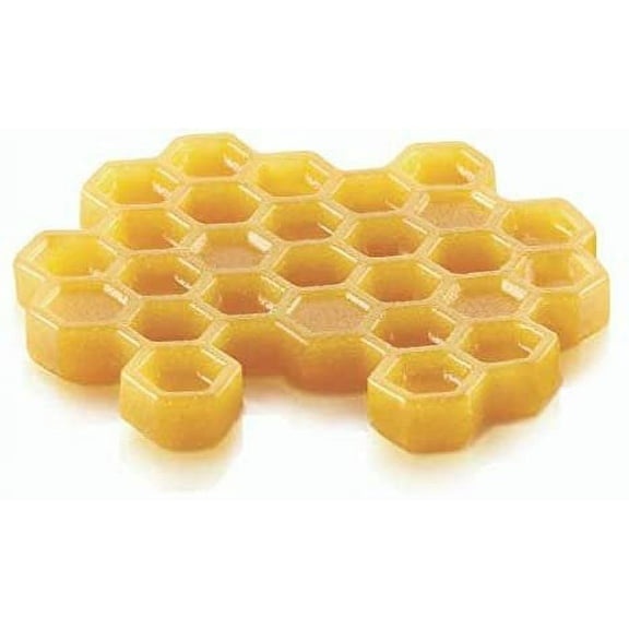 Silikomart Miel18 Silicone Baking Mold Freezing Mould with 6 Honeycomb Cavities, Each 2.91 Inch Across x 0.31 Inch High