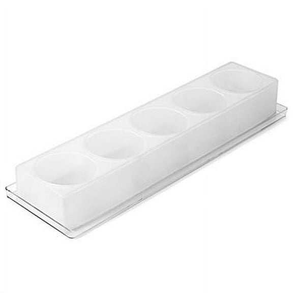 Silikomart Multiflex Translucent Silicone Cylinder Mold, 5 Cavities 1-3/4" High 2-11/16" (6.8cm)