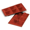 thumbnail image 1 of Silikomart Professional SF007 Silicone Baking Mold Pyramid 3.04 Oz Volume, 2.80" x 2.80" x 1.57" High, 6 Cavities 1 Each, 1 of 2