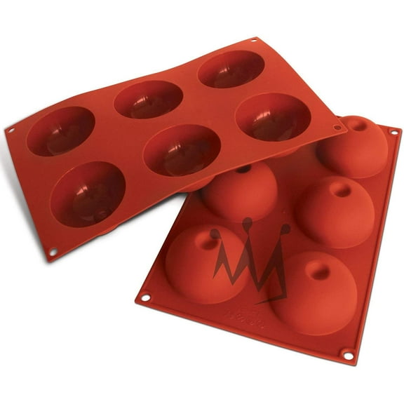Silikomart Professional SF086 Silicone Baking Mold Magic Dome 3.89 Oz Volume, 2.95" Diameter x 1.57" High, 6 Cavities 1 Each