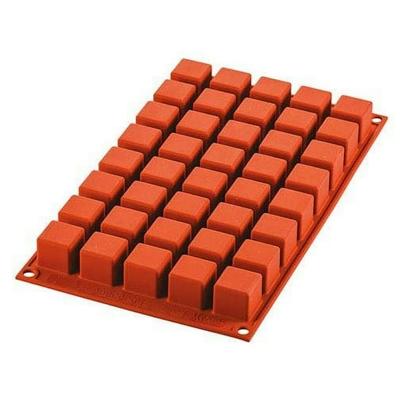 Silikomart Professional SF263 Silicone Mold, Cube 0.94 Inch 0.46 Ounce, 40 Cavities