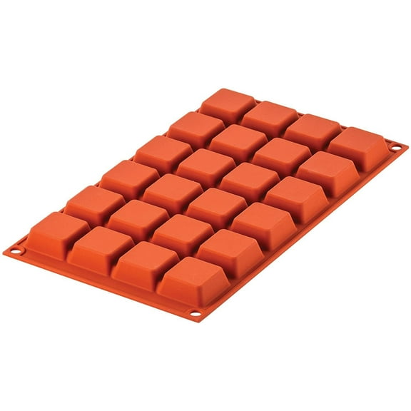 Silikomart Professional SF351 Silicone Chocolate/Baking/Freezing Mold with 24 Square Cavities, Each 1.50 Inch x 1.50 Inch x 0.59 Inch High
