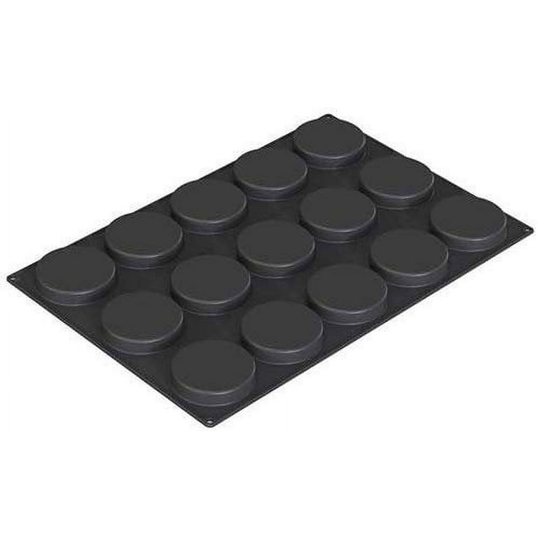 Silikomart SQ009 24 Compartment Muffins Silicone Baking Mold - 2 3/4 x 2  3/4 x 1 9/16 Cavities