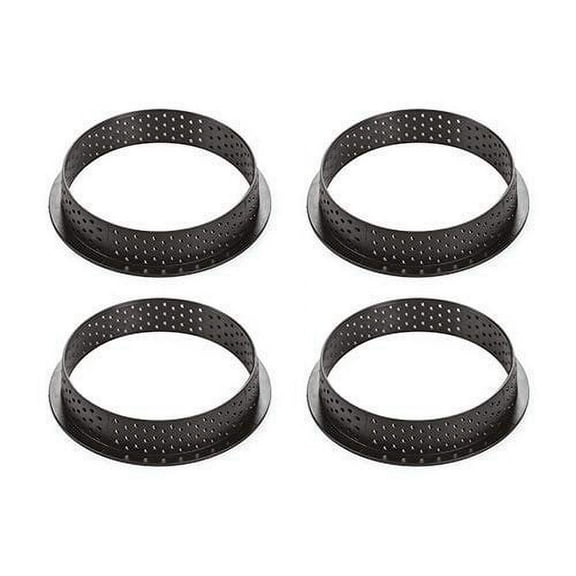 Silikomart"Tarte Ring 120" Heat-Resistant Perforated Plastic Cutting Ring 4.72 Inch Diameter - 4 Pieces