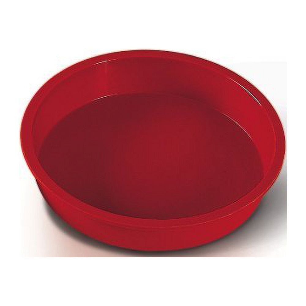Round Red Silicone Non-Stick Baking Pan, 10.26"