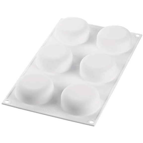 Silikomart"Universo 90" Silicone Mold with 6 Cavities, Each 2.63 Inch Diameter x 1.06 Inch High