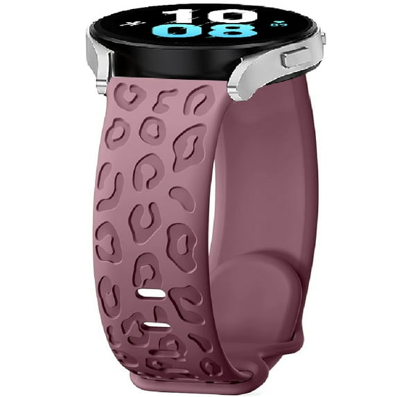 Silikon Bracelet Band for Samsung Galaxy Watch 6/Watch 5/Watch 4 40 mm 44 mm, 20mm Sport Leopard Wristband, Replacement Strap for Samsung Galaxy Watch 5 Pro 45mm/Active 2/Watch 3