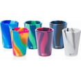 thumbnail image 1 of Silipint 1.5 oz Silicone Shot Glass Set, BPA-Free Reusable Drinkware, Freezer & Dishwasher Safe, Flexible Stemless Design, Assorted Colors (Alpenglow, Headwaters, Hippie Hops, Offshore, Arctic Sky,, 1 of 5