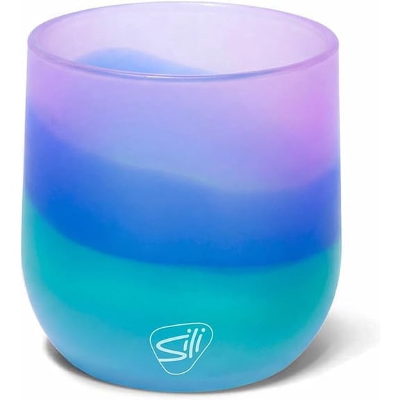Silipint 12oz Stemless Silicone Wine Glass - Pack of 1 BPA-Free Shatterproof Non-Toxic Dishwasher Safe Unbreakable Wine Glass - Perfect for Outdoor Picnics Camping Home Use (Mermaid)