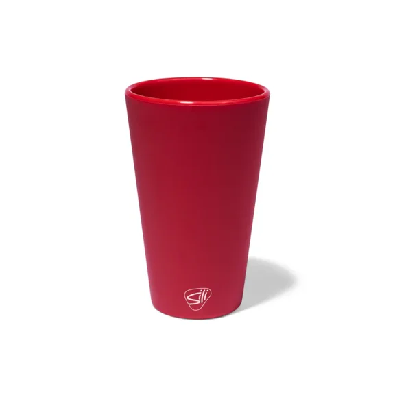 Silipint Silicone 16 oz Classic Color Pint Glass, Classic Red