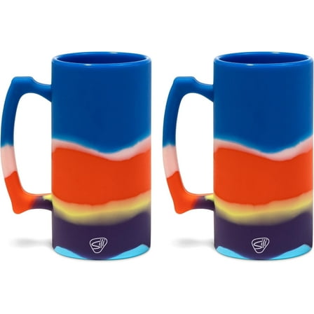 Silipint: 28oz Silicone Beer Stein, Unbreakable, Non-Toxic, Dishwasher Safe - Pack of 2, Drippy