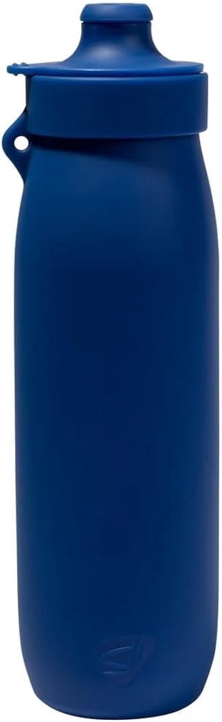Silipint 30oz Silicone Water Bottle – Unbreakable, Non-Toxic, Dishwasher, Microwave, Oven & Freezer Safe – Leakproof Travel Water Bottle Hiking, Sports, Camping (Classic Blue)