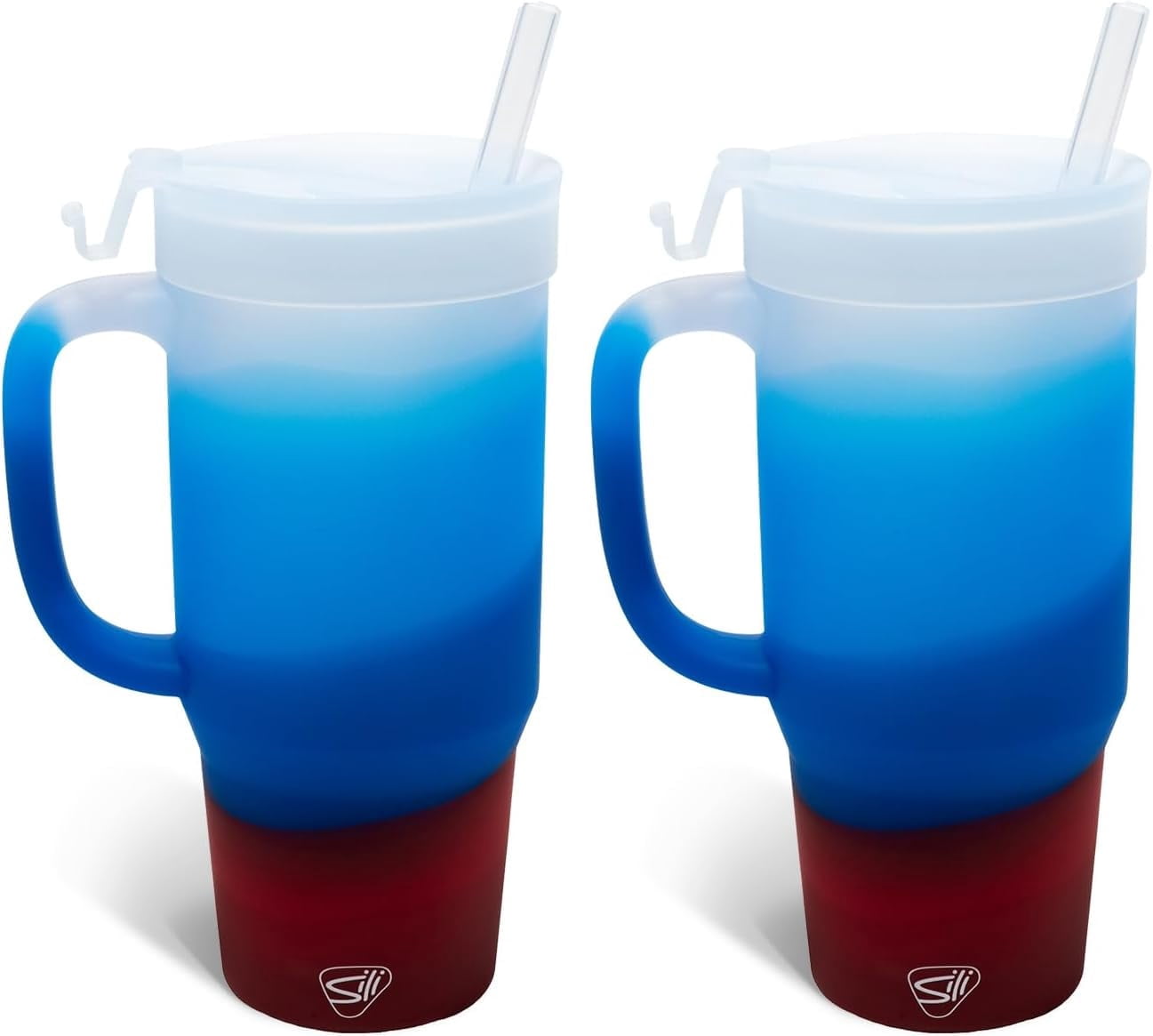 Silipint 32oz Silicone Humbler Tumbler with Handle, Flip Lid and Straw ...