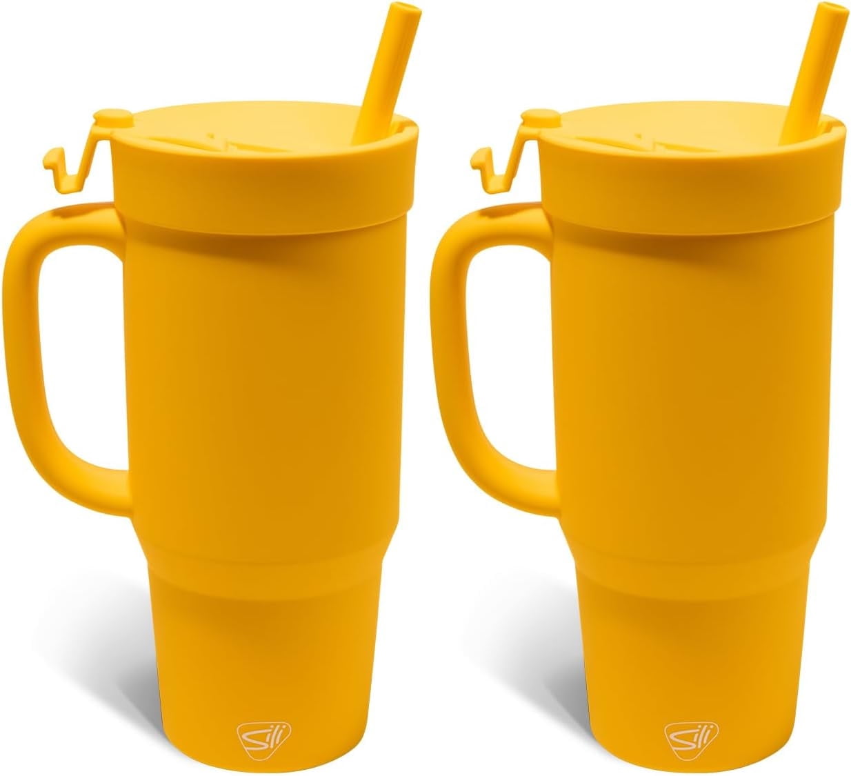 Silipint 32oz Silicone Humbler Tumbler with Handle, Flip Lid and Straw ...