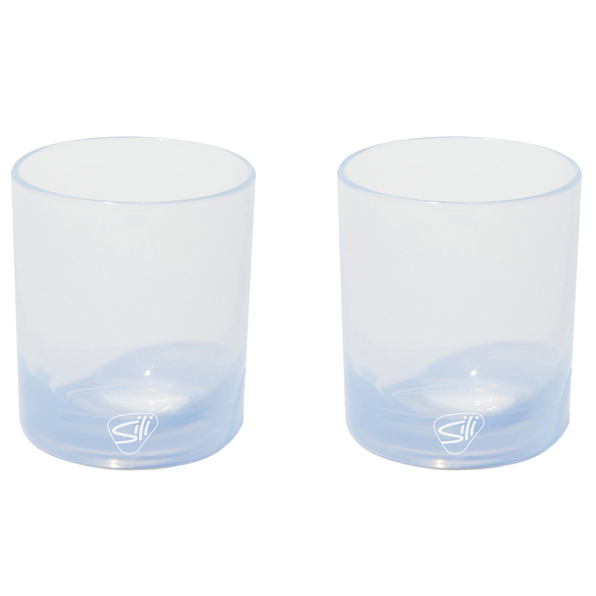 Silipint: Rocks Glasses 12oz: 2 Pack - Icicle - Silicone Cocktail Cups, Frosted, Unbreakable, Hot/Cold Drinks, Dishwasher-Microwave-Freezer-Oven Safe