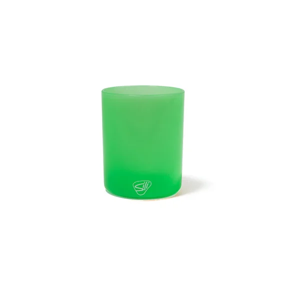 Silipint Silicone 12 oz Rocks Glass, Glow in the Dark Green